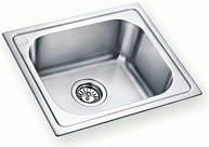 OL-203 F/P, мойка врезная; 490х430мм (с сифоном+набор креплений)